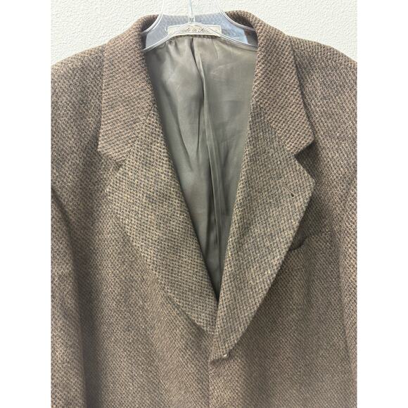Tom Tailor Men's Sport Coat Jacket Size 44L Cashmere Blend Dark Brown - Picture 4 of 11